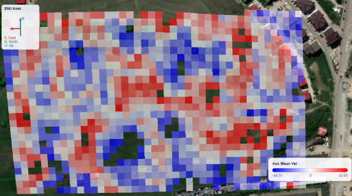 InSAR deformasyon hız haritası örneği